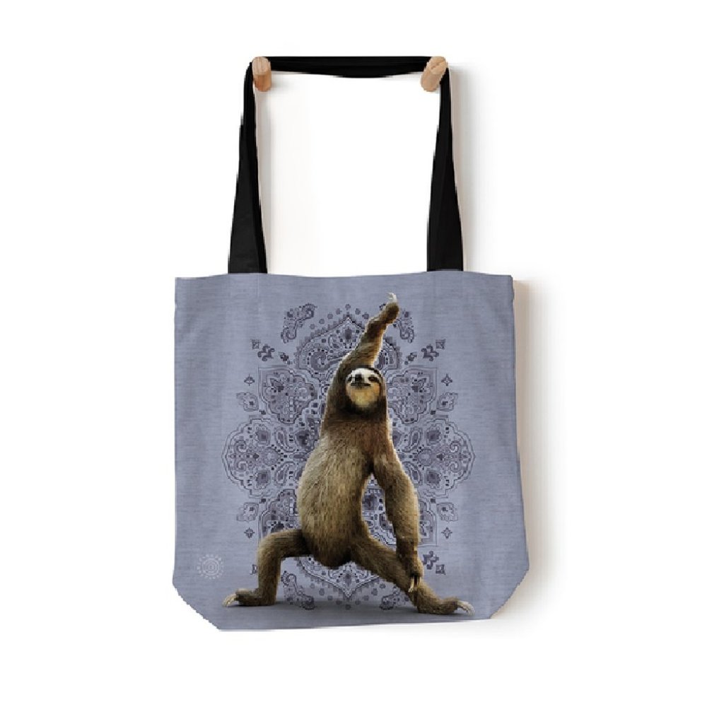 The Mountain Warrior Sloth 18" Tote Bag